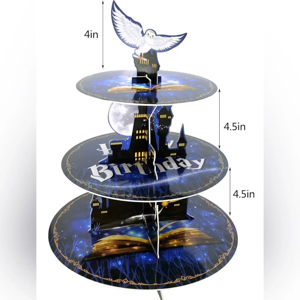 KALEFO Magical Wizard 3‎ Tier Cupcake Stand